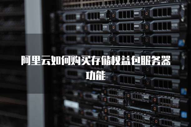 阿里云如何购买存储权益包服务器功能