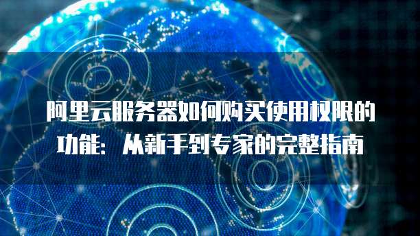 阿里云服务器如何购买使用权限的功能:从新手到专家的完整指南