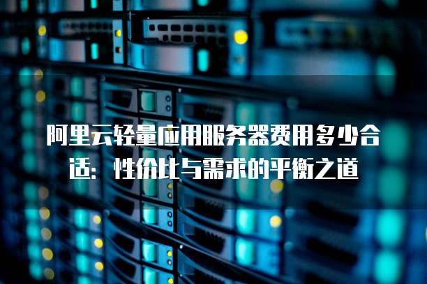阿里云轻量应用服务器费用多少合适:性价比与需求的平衡之道