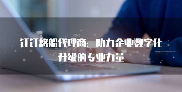 钉钉悠船代理商:助力企业数字化升级的专业力量