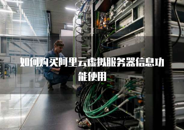如何购买阿里云虚拟服务器信息功能使用