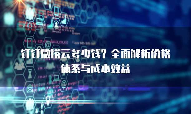 钉钉微搭云多少钱？全面解析价格体系与成本效益
