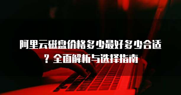 阿里云磁盘价格多少最好多少合适?全面解析与选择指南