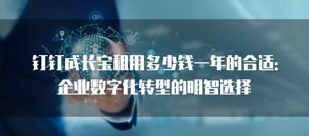 钉钉成长宝租用多少钱一年的合适:企业数字化转型的明智选择