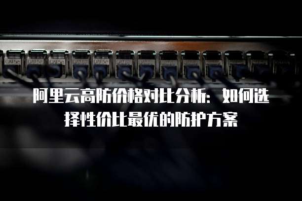 阿里云高防价格对比分析:如何选择性价比最优的防护方案