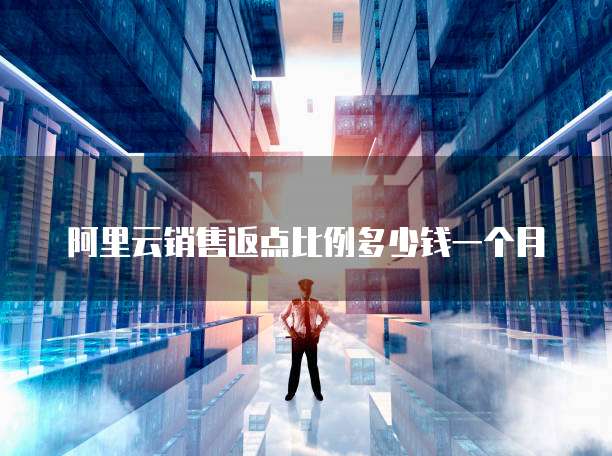 阿里云销售返点比例多少钱一个月