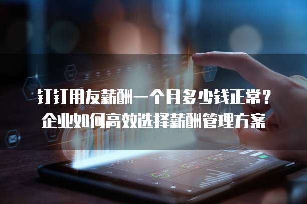 钉钉用友薪酬一个月多少钱正常?企业如何高效选择薪酬管理方案