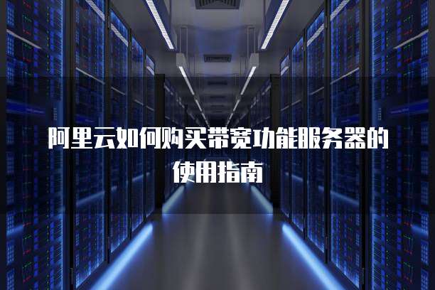 阿里云如何购买带宽功能服务器的使用指南