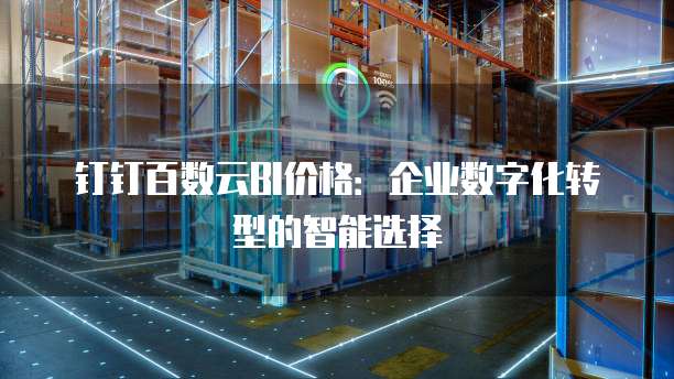 钉钉百数云BI价格:企业数字化转型的智能选择