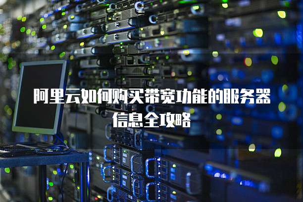 阿里云如何购买带宽功能的服务器信息全攻略