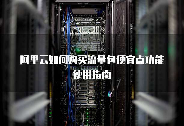 阿里云如何购买流量包便宜点功能使用指南