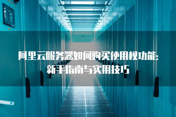 阿里云服务器如何购买使用权功能:新手指南与实用技巧