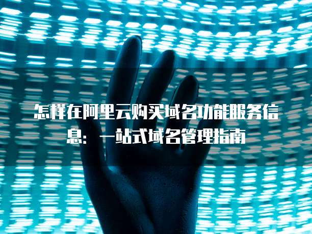怎样在阿里云购买域名功能服务信息:一站式域名管理指南