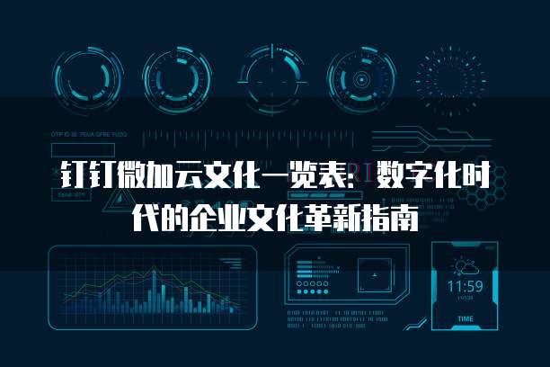 钉钉微加云文化一览表:数字化时代的企业文化革新指南