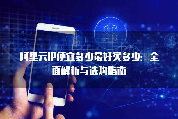 阿里云IP便宜多少最好买多少:全面解析与选购指南