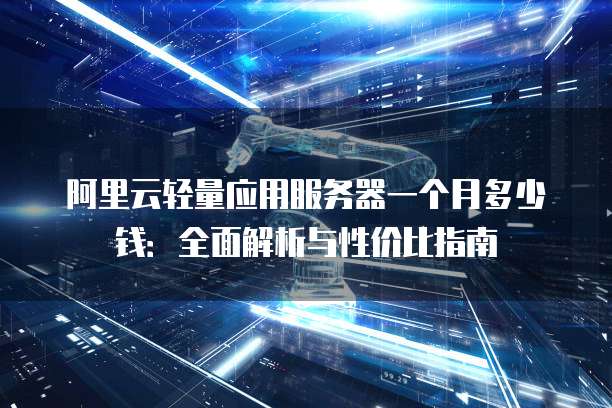 阿里云轻量应用服务器一个月多少钱:全面解析与性价比指南