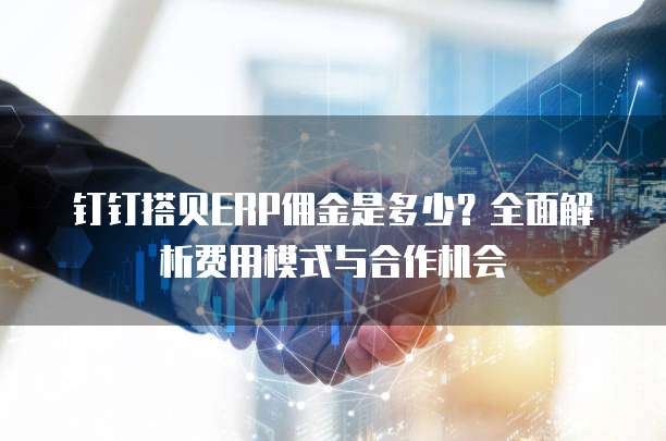 钉钉搭贝ERP佣金是多少？全面解析费用模式与合作机会
