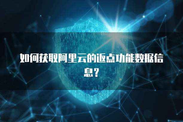 如何获取阿里云的返点功能数据信息?