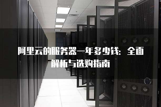 阿里云的服务器一年多少钱:全面解析与选购指南