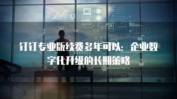 钉钉专业版续费多年可以:企业数字化升级的长期策略