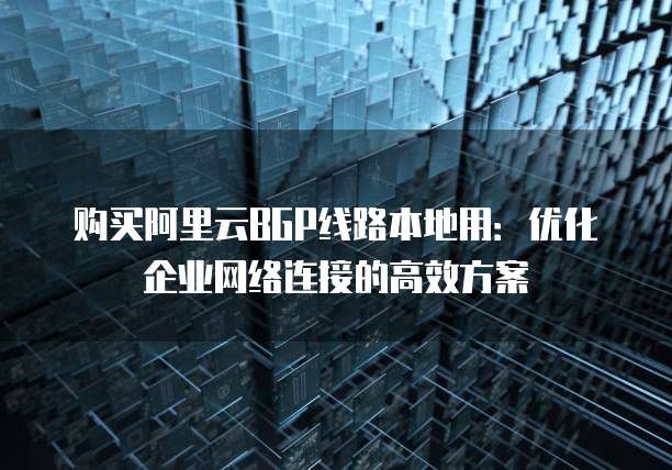 购买阿里云BGP线路本地用:优化企业网络连接的高效方案