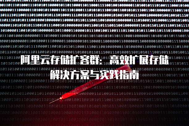 阿里云存储扩容群：高效扩展存储解决方案与实践指南