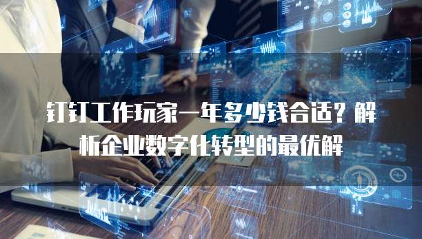 钉钉工作玩家一年多少钱合适？解析企业数字化转型的最优解
