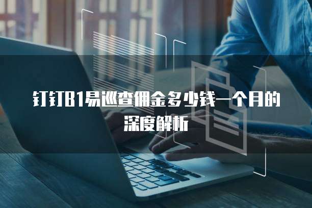 钉钉B1易巡查佣金多少钱一个月的深度解析