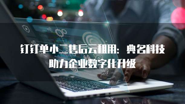 钉钉单小二售后云租用：典名科技助力企业数字化升级