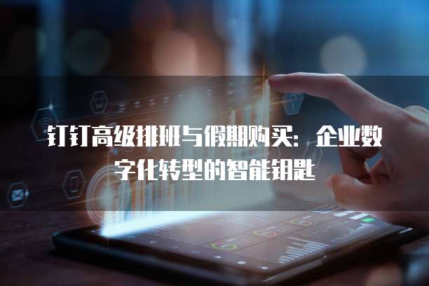 钉钉高级排班与假期购买：企业数字化转型的智能钥匙