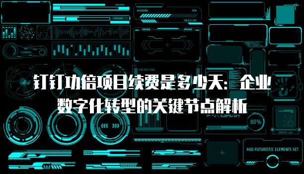 钉钉功倍项目续费是多少天:企业数字化转型的关键节点解析