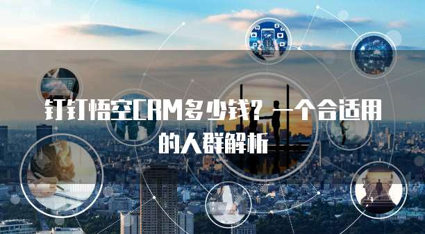 钉钉悟空CRM多少钱?一个合适用的人群解析
