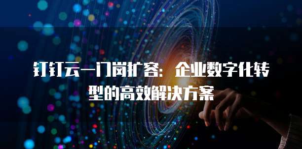 钉钉云一门岗扩容:企业数字化转型的高效解决方案