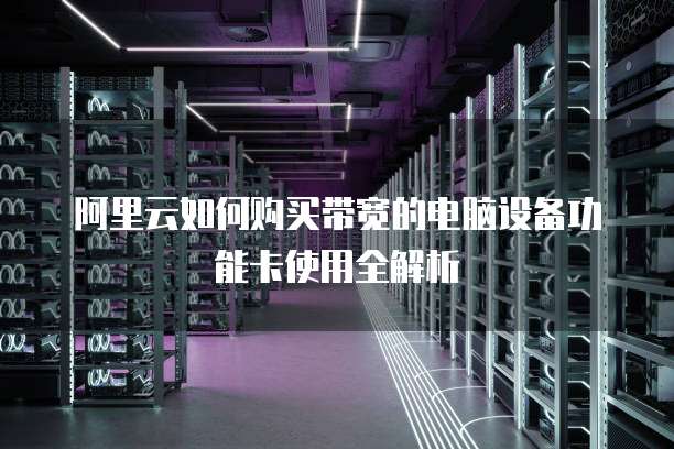 阿里云如何购买带宽的电脑设备功能卡使用全解析