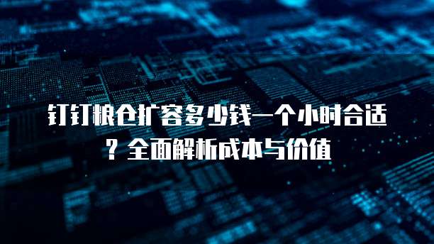 钉钉粮仓扩容多少钱一个小时合适?全面解析成本与价值