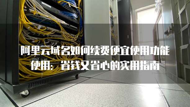 阿里云域名如何续费便宜使用功能使用:省钱又省心的实用指南
