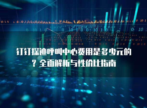 钉钉探迹呼叫中心费用是多少元的？全面解析与性价比指南