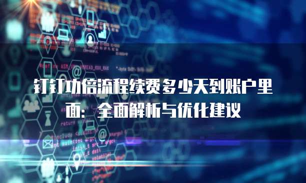 钉钉功倍流程续费多少天到账户里面:全面解析与优化建议