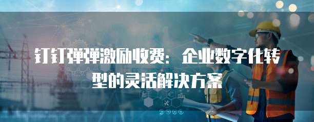 钉钉弹弹激励收费:企业数字化转型的灵活解决方案