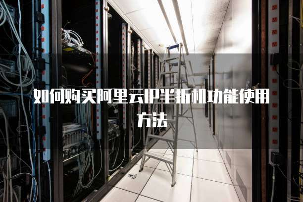 如何购买阿里云IP半折机功能使用方法