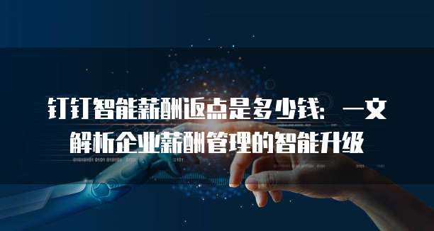 钉钉智能薪酬返点是多少钱:一文解析企业薪酬管理的智能升级