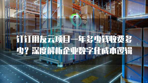 钉钉用友云项目一年多少钱收费多少？深度解析企业数字化成本逻辑