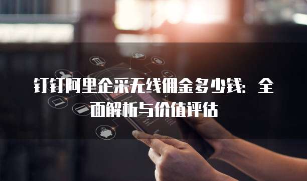 钉钉阿里企采无线佣金多少钱:全面解析与价值评估