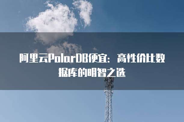 阿里云PolarDB便宜：高性价比数据库的明智之选