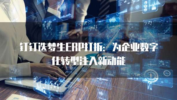 钉钉迭梦生ERP打折:为企业数字化转型注入新动能