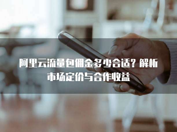 阿里云流量包佣金多少合适？解析市场定价与合作收益