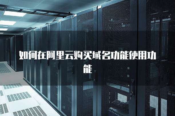 如何在阿里云购买域名功能使用功能