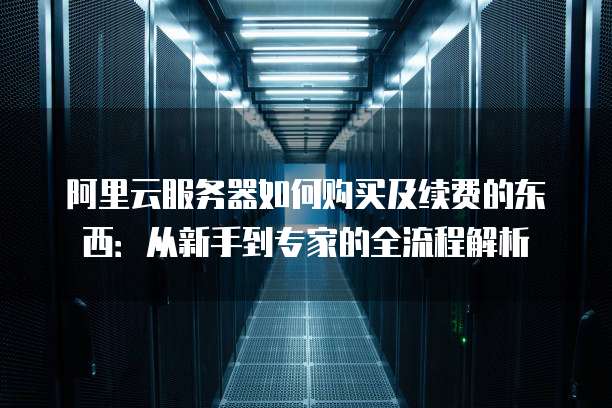 阿里云服务器如何购买及续费的东西:从新手到专家的全流程解析