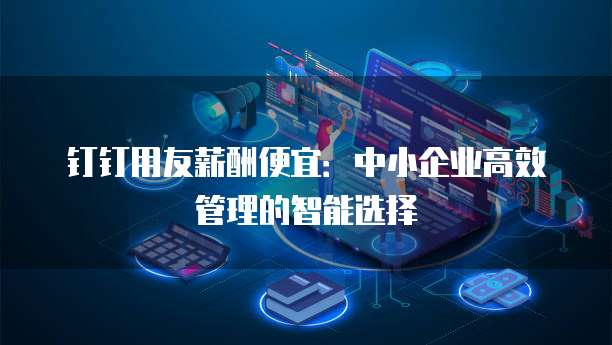 钉钉用友薪酬便宜:中小企业高效管理的智能选择