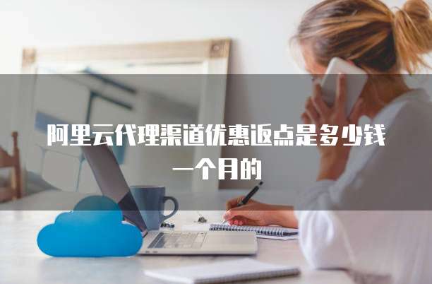 阿里云代理渠道优惠返点是多少钱一个月的